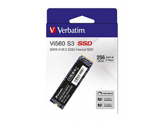 Verbatim SSD 256GB. SATA-III. M.2 2280 - Retail