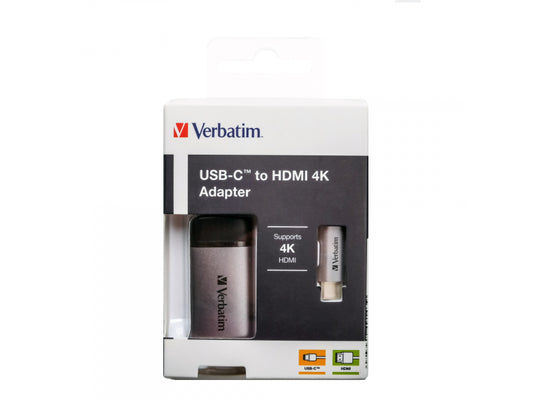 Verbatim USB-C Hub. 1x HDMI 4K - Slimline. inkl. USB-C Kabel. Blister