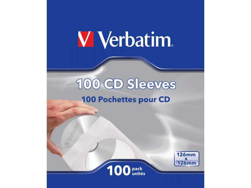Verbatim Softpack Sleeve for 1 Disc. Retail (100-Pack) - 49976