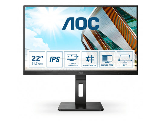 AOC 54.6cm (21.5) 1609 HDMI/DVI/DP/USB. Black -  22P2Q