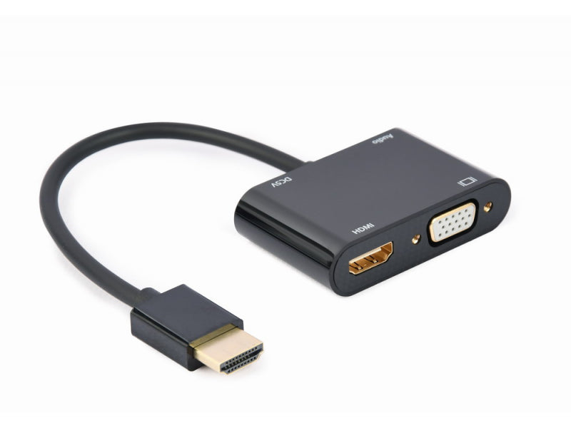 CableXpert HDMI to HDMI-Buchse + Audio-Adaptercabel.A-HDMIM-HDMIFVGAF-01