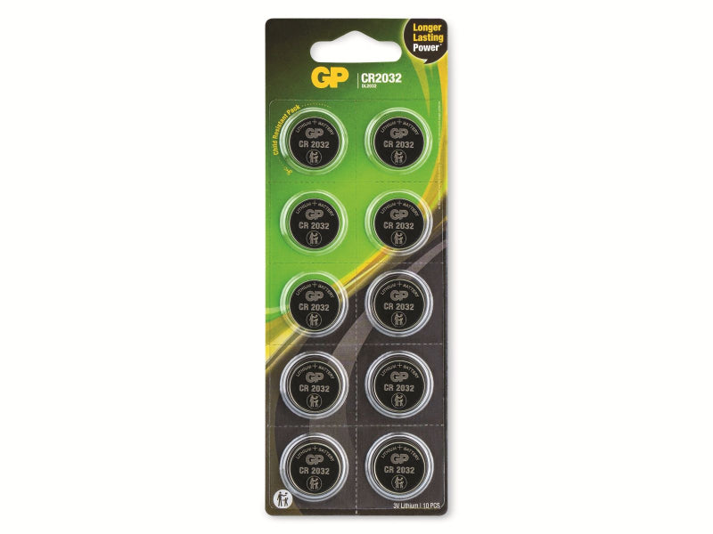 Battery GP Lithium Knopfzellen CR2032 (10 Pcs)