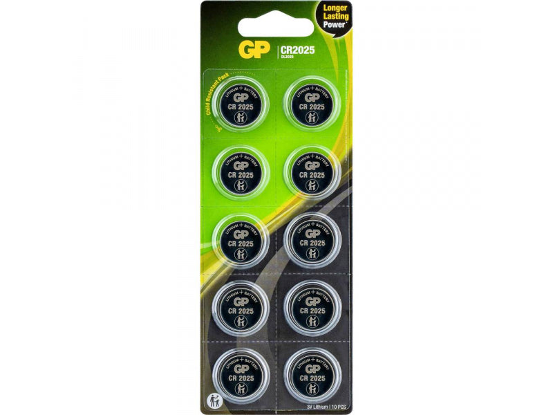 Battery GP Lithium Knopfzellen CR2025 (10 Pcs)