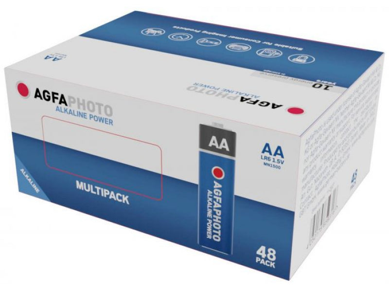 AGFAPHOTO Battery Power Alkaline Mignon AA (Multipack 48-Pack)