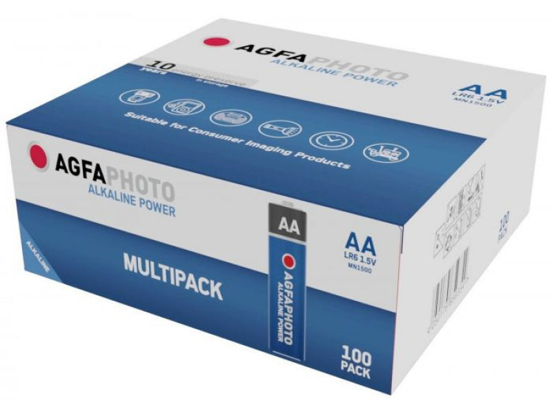 AGFAPHOTO Battery Power Alkaline Mignon AA (Multipack 100-Pack)
