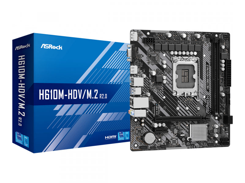 ASRock H610M-HDV/M.2 R2.0 Intel Motherboard 90-MXBJH0-A0UAYZ