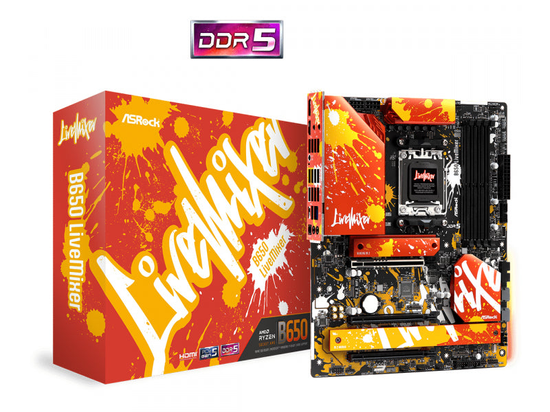 ASRock B650 LiveMixer AMD AM5 Motherboard 90-MXBJ50-A0UAYZ