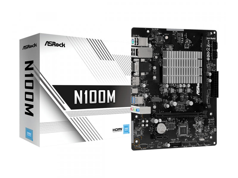 ASRock N100M Intel Motherboard 90-MXBK80-A0UAYZ