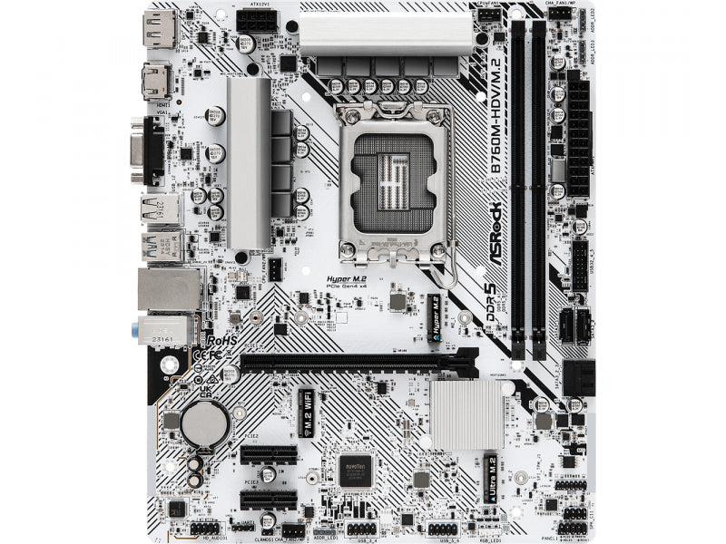 ASRock B760M HDV/M.2 Intel Motherboard 90-MXBL40-A0UAYZ