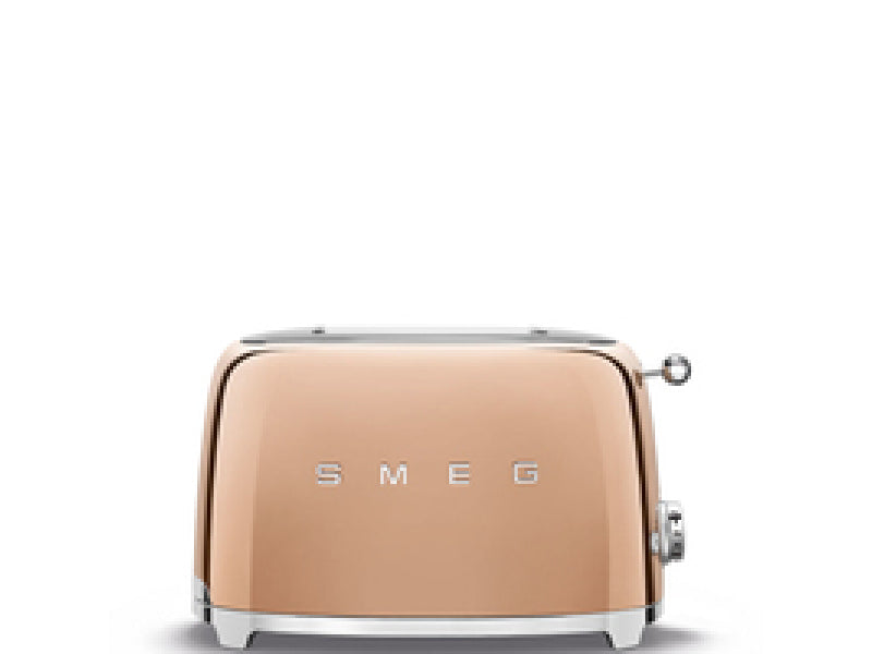 Smeg 2 Slice Toaster 50\'s Style Rose Gold TSF01RGEU