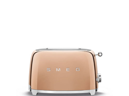 Smeg 2 Slice Toaster 50\'s Style Rose Gold TSF01RGEU