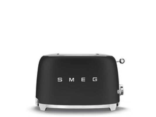 Smeg 2 Slice Toaster 50s Style Matt Black TSF01BLMEU