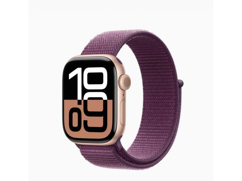 Apple Watch S10 Alu Rose Gold 42mm GPS+Cell Sports Plum (MWXC3QF/A)