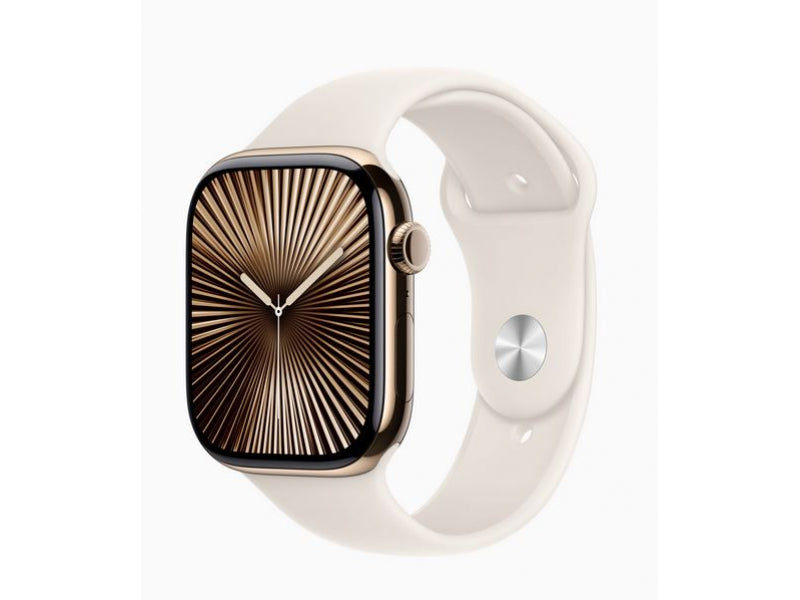 Apple Watch S10 Titan Gold 46mm GPS+Cell Sports Starlight M/L (MWYY3QF/A)