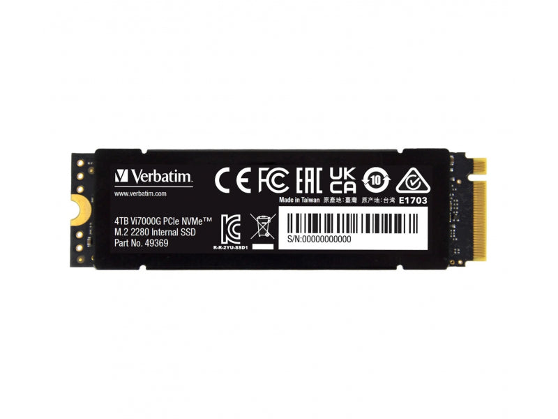 Verbatim Vi7000 PCle NVMe M.2 SSD 4TB - 49369