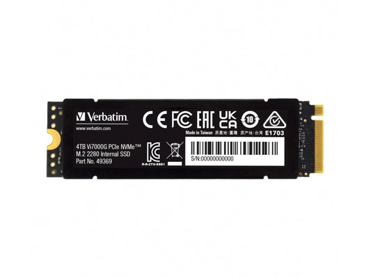 Verbatim Vi7000 PCle NVMe M.2 SSD 4TB - 49369