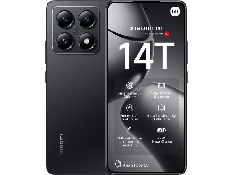 Xiaomi 14T Dual Sim 12+256GB black DE - MZB0HUBEU