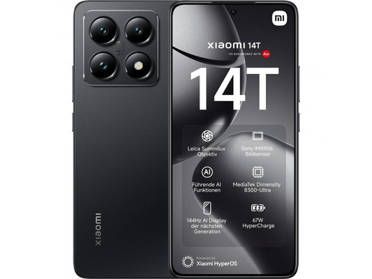 Xiaomi 14T Dual Sim 12+256GB black DE - MZB0HUBEU