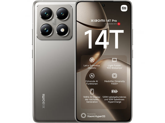 Xiaomi 14T Pro Dual Sim 12+512GB titan grey DE - MZB0HHFEU