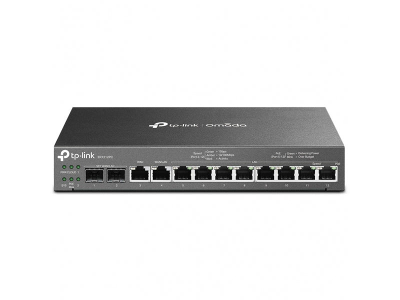 TP-LINK Omada Router 8-Port Switch GigE Black - ER7212PC