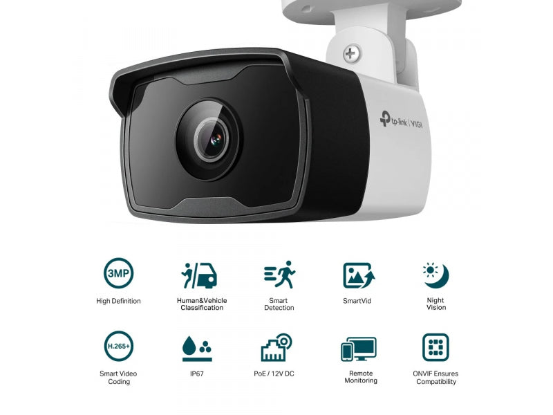 TP-LINK IP Security Camera 3 MP IR IP67 White - VIGI C330I(4mm)