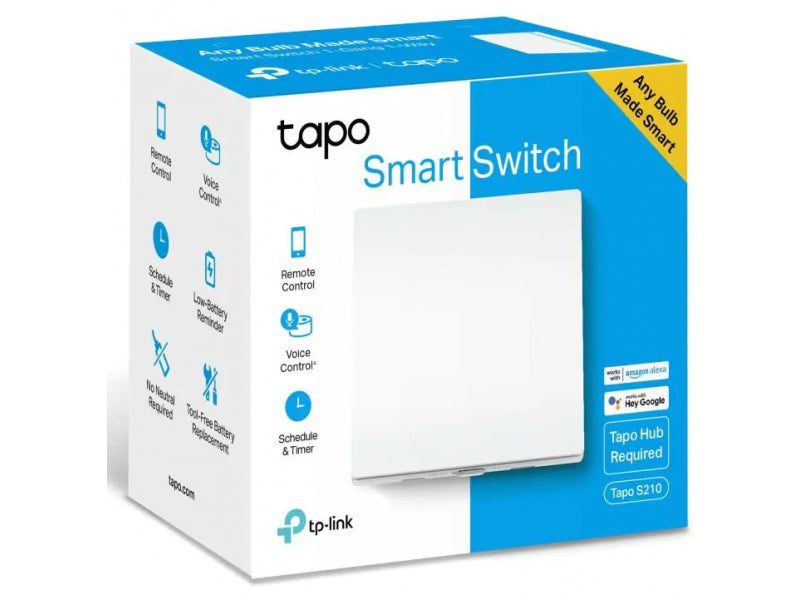 TP-LINK SMART LIGHT SWITCH Wireless White - TAPO S210