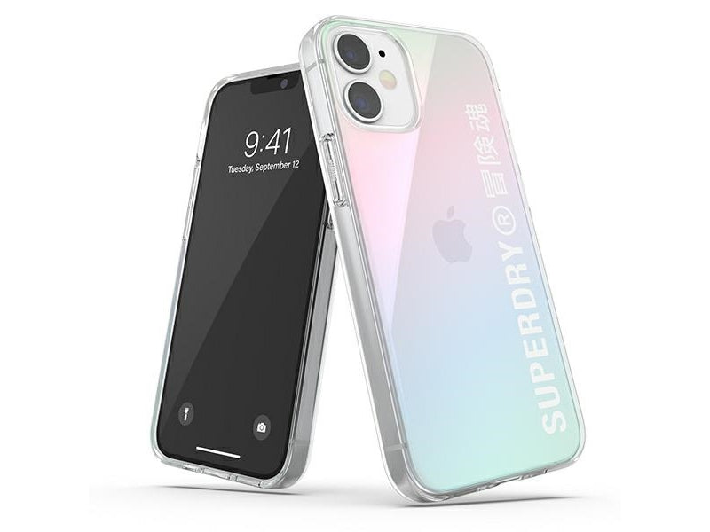 SuperDry Snap iPhone 12 mini Clear Case Gradient