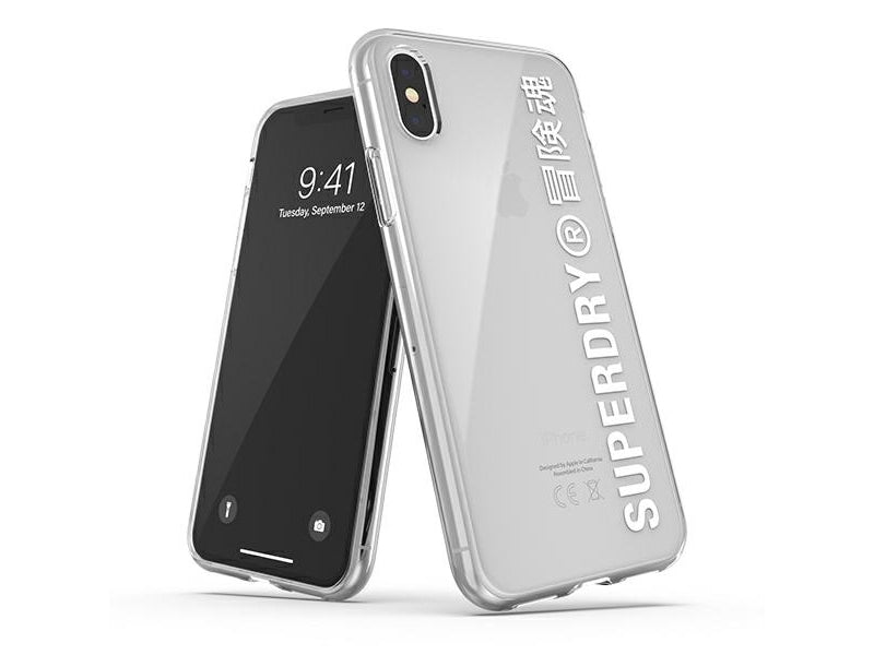 SuperDry Snap iPhone X/Xs Clear Case white