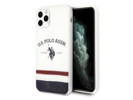 US Polo iPhone 11 Pro white Tricolor Pattern Collection