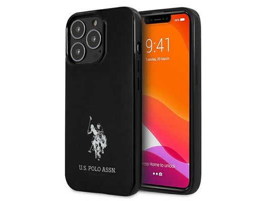 US Polo iPhone 13 Pro Max black hardcase Horses Logo