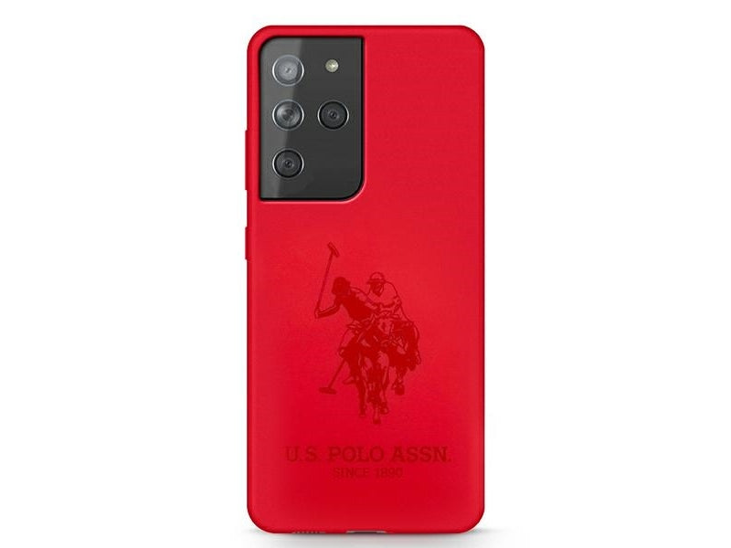US Polo Samsung Galaxy S21 Ultra G998 red Silicone On Tone