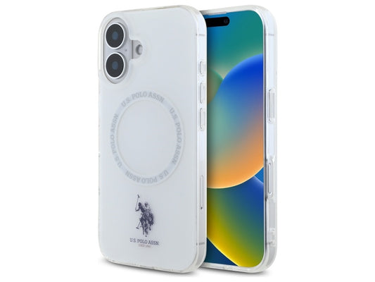 US Polo iPhone 16 white IML Ring MagSafe