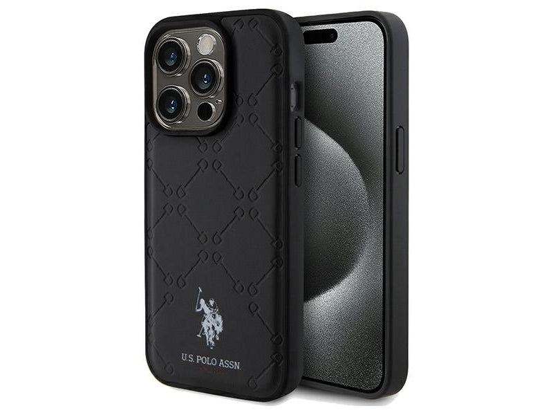 US Polo iPhone 15 Pro black Yoke Pattern