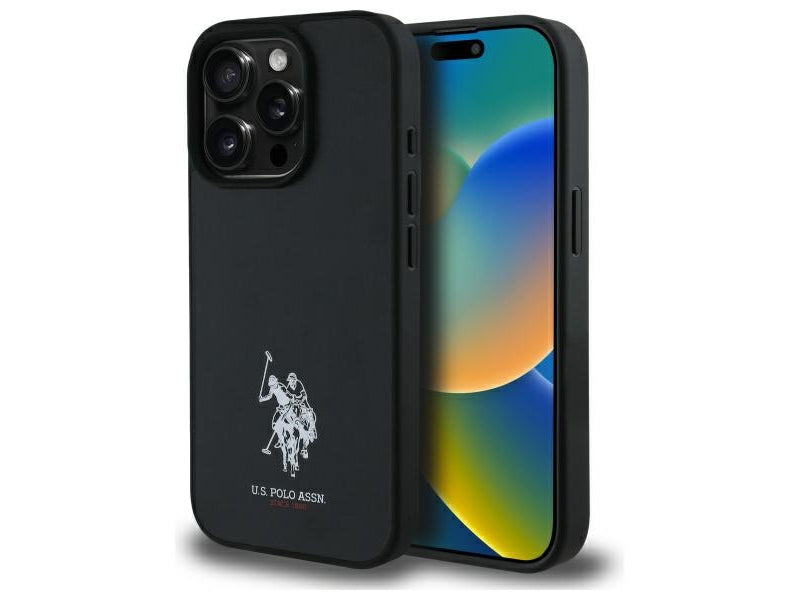 US Polo iPhone 15 Pro Max black Leather Embroidered DH Color