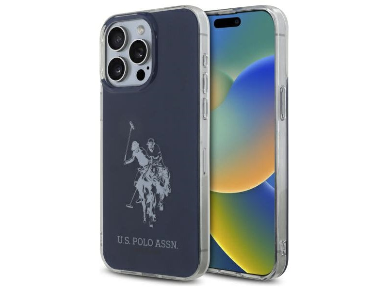 US Polo iPhone 15 Pro Max blue Shiny Big Logo