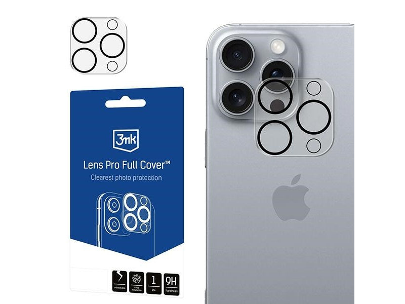 3MK Lens Pro Full Cover iPhone 16 Pro/16 Pro Max
