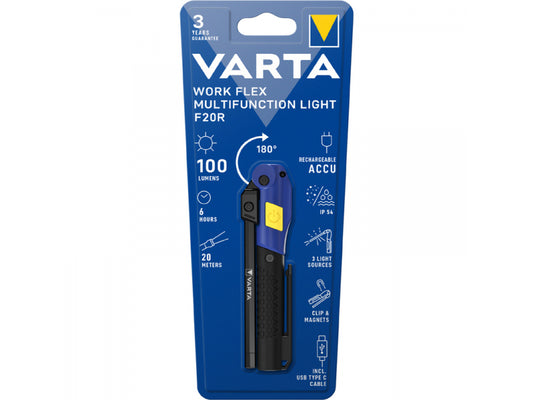 VARTA hand lamp Work Flex Multifunction Light F20R 100lm - 18649101401