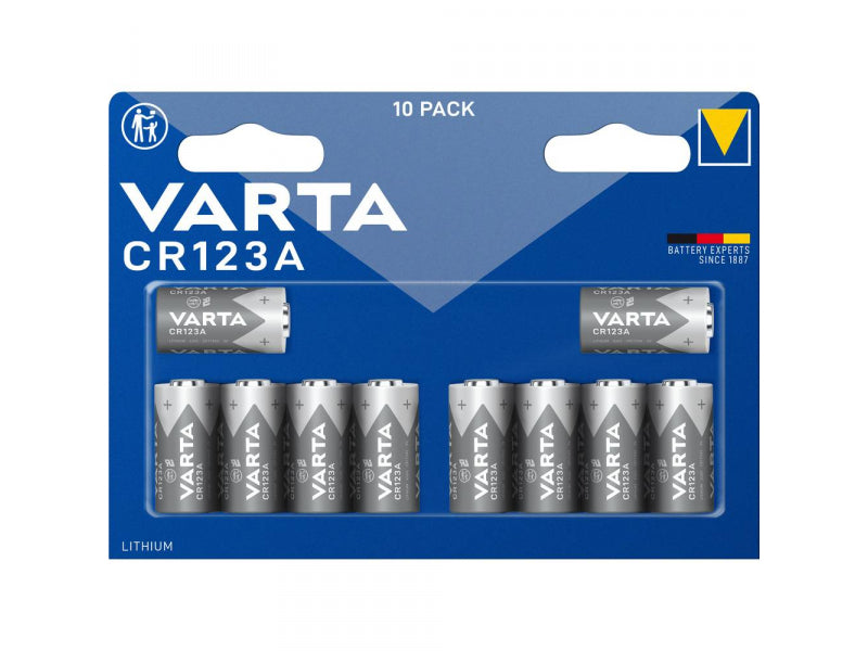Varta LITHIUM CR123A Photo Battery 1430 mAh 3V 10 pcs. - 06205301461