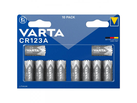 Varta LITHIUM CR123A Photo Battery 1430 mAh 3V 10 pcs. - 06205301461