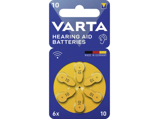 VARTA Hearing Aid 10 Hearing Aid Batteries 6 pieces - 24610101416
