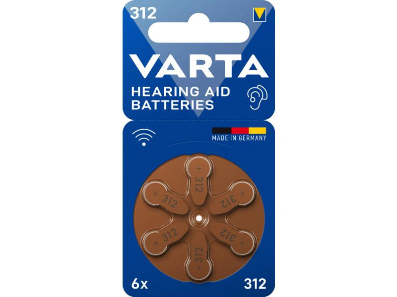 VARTA Zinc Air 312 1.4V button cells 6 pieces - 24607101416