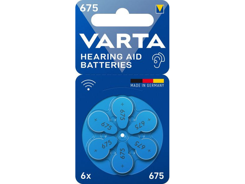 VARTA Hearing Aid 675 Hearing Aid Batteries 6 pcs - 24600101416