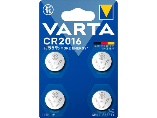 VARTA Lithium Coin Button Cell CR2016 3Volt Battery 4pcs - 06016101404