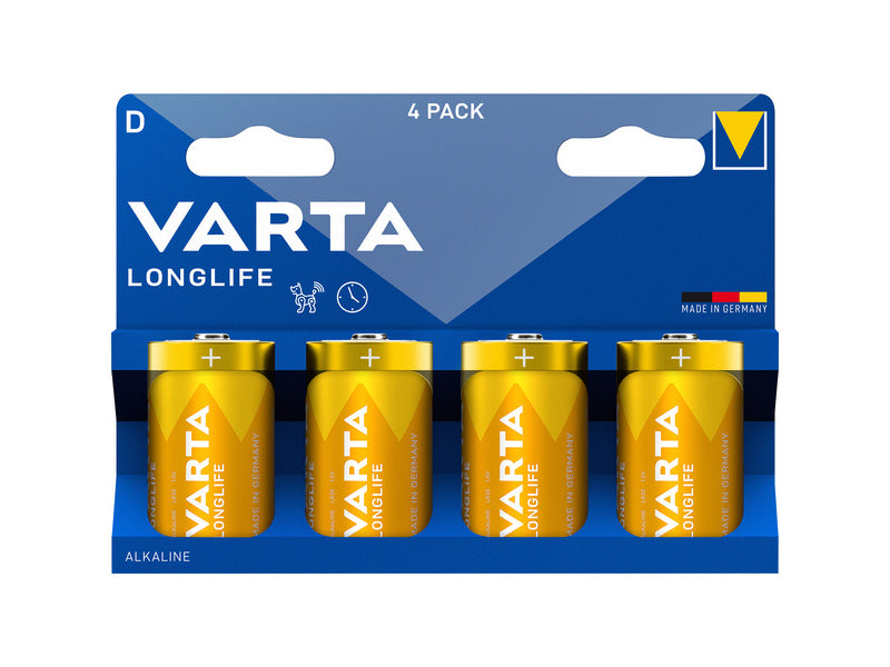 VARTA Longlife Battery LR20 D (Mono) 4 pieces - 04120101424