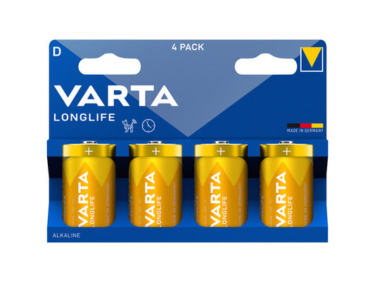 VARTA Longlife Battery LR20 D (Mono) 4 pieces - 04120101424