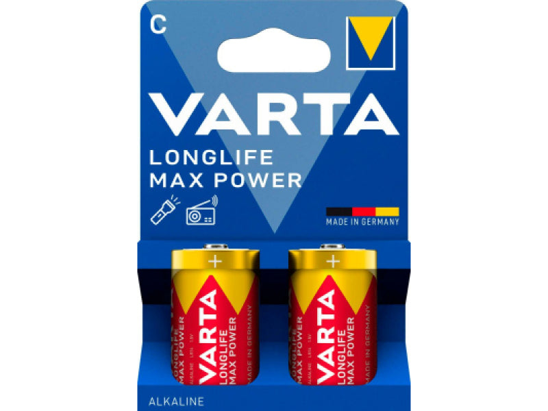VARTA Batteries LONGLIFE Max Power Baby C LR 15 LR 14 HR14 MN1400 2 pieces