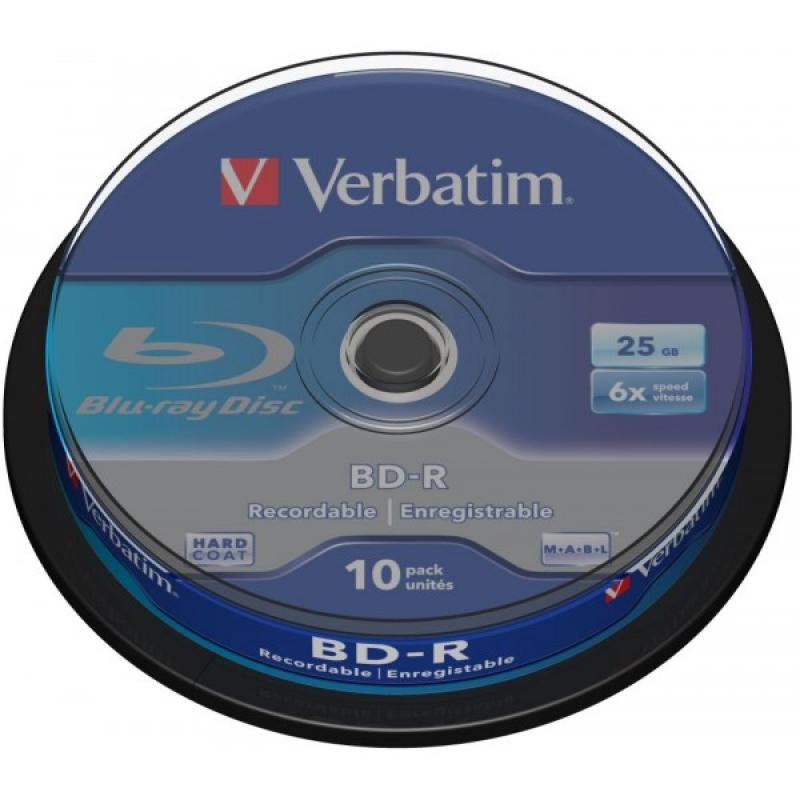 BD-R 25GB Verbatim 6x 10er Cakebox 43742